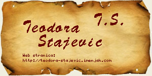 Teodora Stajević vizit kartica